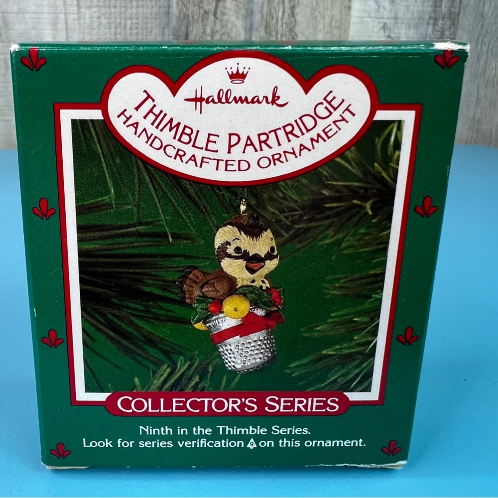 Hallmark Keepsake Ornament Thimble Series Thimble Partridge Collectors Series